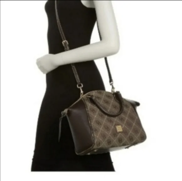 DOONEY & BOURKE Sydney Logo Leather Dome Satchel - Picture 2 of 12